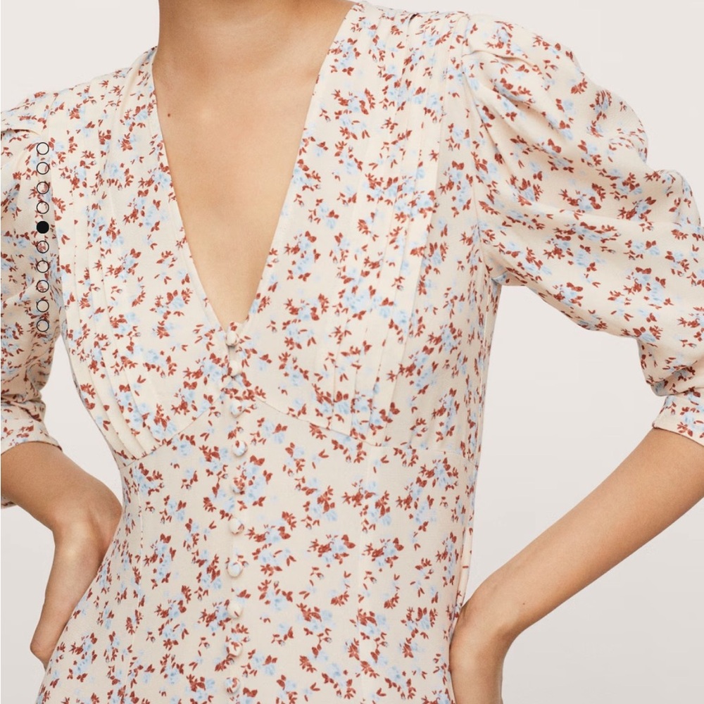 Mango Floral Print Dress